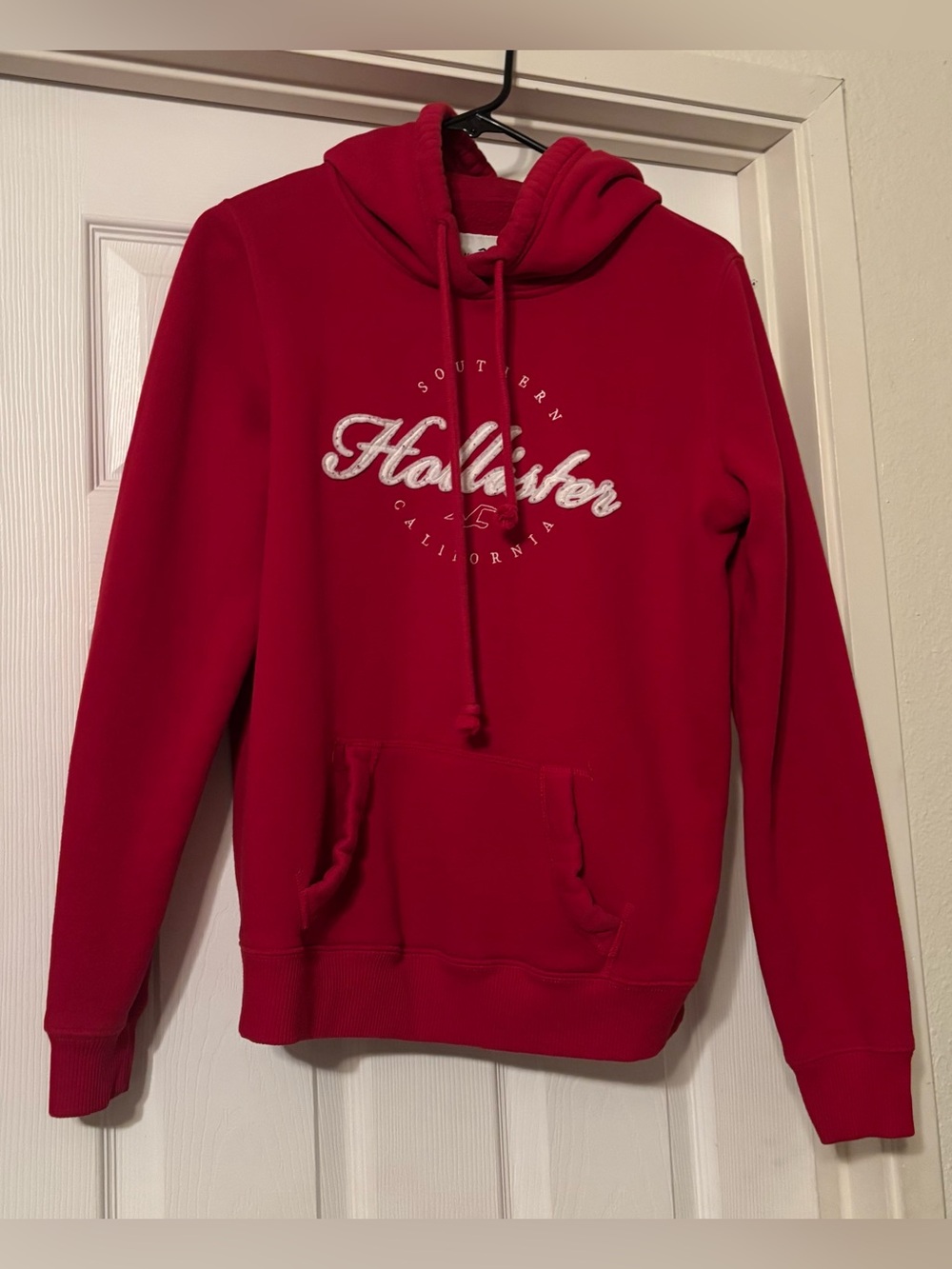 Hollister Red Hoodie Sweatshirt - Size Medium